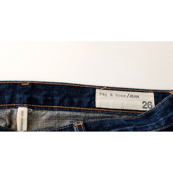 Rag & Bone Women's Size 26 Papillion Blue Boyfriend Jean 100% Cotton Denim Jeans - Picture 3 of 9